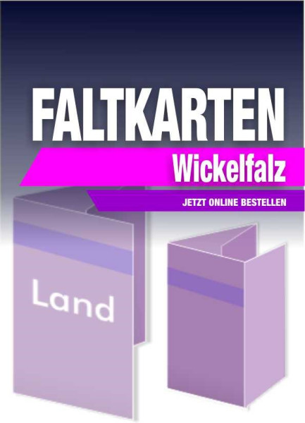 Faltkarte DINLang 6-seiiger Wickelfalz